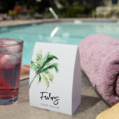 Plaque De Table Palm Tree Coastal Destination Wedding Favors (InVersositu (sur table))