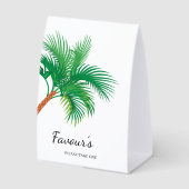 Plaque De Table Palm Tree Coastal Destination Wedding Favors (Recto)
