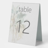 Plaque De Table Palmiers tropicaux Mariage moderne (Recto)