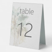 Plaque De Table Palmiers tropicaux Mariage moderne (Verso)