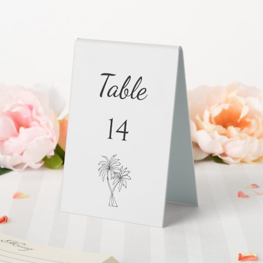 Plaque De Table Palmiers tropicaux Réception de mariage simple (In SItu (Mariage))