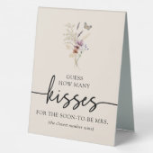 Plaque De Table Pancarte Baisers Floraux (Verso)