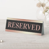 Plaque De Table Pancarte de réservation de table Black Rose Gold (En SItu (Tableau))