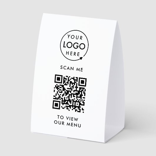 Plaque De Table Pancarte de table avec code QR | Présentoir de men (Verso)