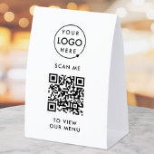 Plaque De Table Pancarte de table avec code QR | Présentoir de men