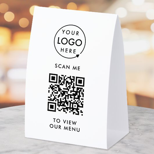 Plaque De Table Pancarte de table avec code QR | Présentoir de men