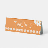 Plaque De Table Pancarte de tente de table chic orange (Verso)