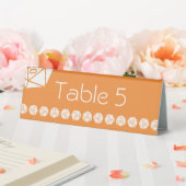 Plaque De Table Pancarte de tente de table chic orange (In SItu (Mariage))