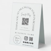 Plaque De Table Pancarte de tente de table de code QR de paiement (Verso)
