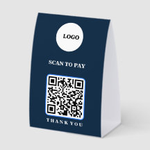 Pancarte de tente de table de code QR pour payer e
