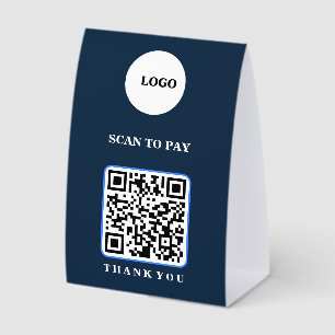 Plaque De Table Pancarte de tente de table de code QR pour payer p