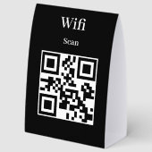 Plaque De Table Pancarte de tente de table qr code (Recto)