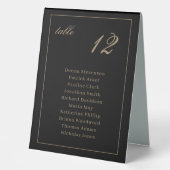 Plaque De Table Pancarte élégante de numéro de table (Recto)