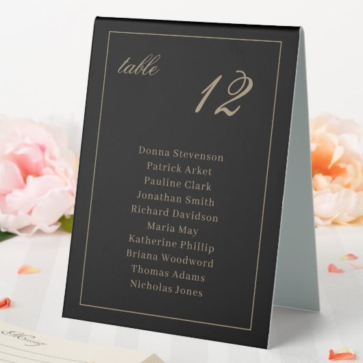 Plaque De Table Pancarte élégante de numéro de table (In SItu (Mariage))