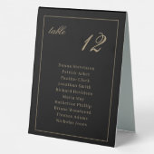 Plaque De Table Pancarte élégante de numéro de table (Verso)