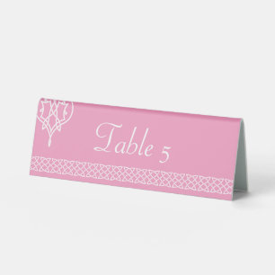 Plaque De Table Pancartes de table en forme de coeurs en tresse ce