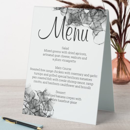 Plaque De Table Panneau central du menu Fumée noire (En SItu (Tableau))