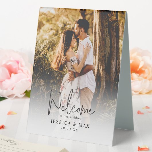 Plaque De Table Panneau d'accueil du Mariage de police de script p (In SItu (Mariage))