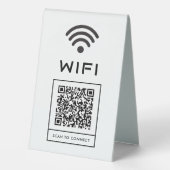 Plaque De Table Panneau d'affichage de tente de table WiFi invité  (Verso)