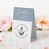 Plaque De Table Panneau d'Ancre Mariage bleu bleu foncé (In SItu (Mariage))