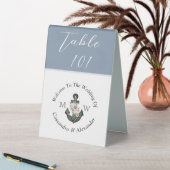 Plaque De Table Panneau d'Ancre Mariage bleu bleu foncé (En SItu (Tableau))