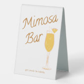 Plaque De Table Panneau de bar Mimosa minimal avec présentoir de t (Verso)