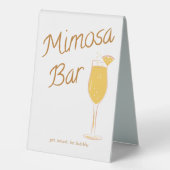 Plaque De Table Panneau de bar Mimosa minimal avec présentoir de t (Recto)