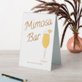 Plaque De Table Panneau de bar Mimosa minimal avec présentoir de t (En SItu (Tableau))