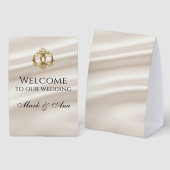 Plaque De Table Panneau de bienvenue de mariage moderne (Recto/verso)
