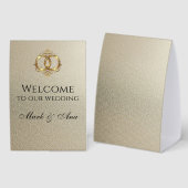 Plaque De Table Panneau de bienvenue de mariage moderne (Recto/verso)