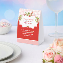 Panneau de boisson à la fraise Mocktails ou Cockta