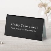 Plaque De Table Panneau de bureau 'Be Seated' pour table (En SItu (Tableau))