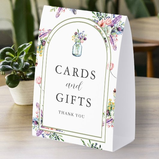 Plaque De Table Panneau de cartes de mariage et de cadeaux en pot