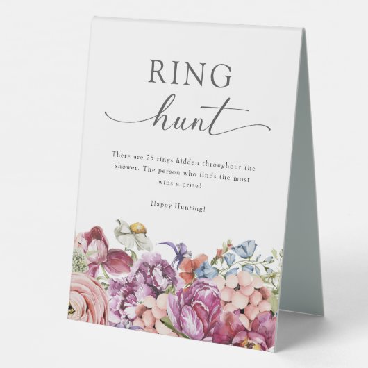 Plaque De Table Panneau de chasse à l'anneau élégant (Verso)