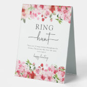 Plaque De Table Panneau de chasse à l'anneau floral (Recto)