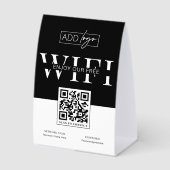 Plaque De Table Panneau de code QR de mot de passe WIFI gratuit du (Recto)