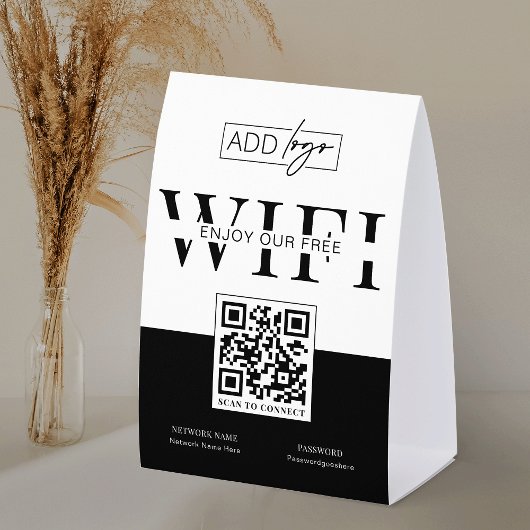 Plaque De Table Panneau de code QR de mot de passe WIFI gratuit Lo