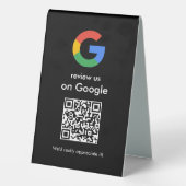 Plaque De Table Panneau de code QR Google pour examen moderne (Verso)