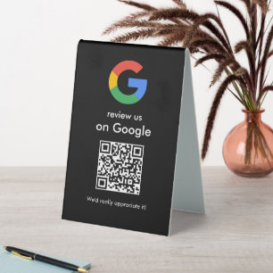 Plaque De Table Panneau de code QR Google pour examen moderne