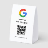 Plaque De Table Panneau de code QR Google pour examen moderne (Verso)
