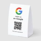 Plaque De Table Panneau de code QR Google pour examen moderne (Recto)