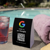 Plaque De Table Panneau de code QR Google pour une révision modern (InVersositu (sur table))