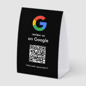 Plaque De Table Panneau de code QR Google pour une révision modern (Recto)