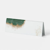 Plaque De Table Panneau de décoration Mariage Gold & Green Agate (Verso)