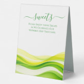 Plaque De Table Panneau de douceurs de mariage - Citron vert jaune (Verso)