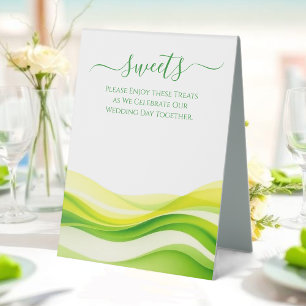 Plaque De Table Panneau de douceurs de mariage - Citron vert jaune
