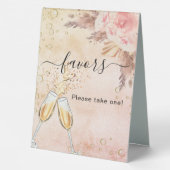 Plaque De Table Panneau de faveur de brunch pétillant pour la douc (Verso)