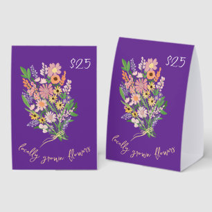 Plaque De Table Panneau de fleurs peintes à la main Fleuriste Marc