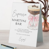 Plaque De Table Panneau de la barre Martini Espresso Bow rose (En SItu (Tableau))