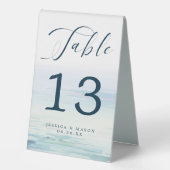 Plaque De Table Panneau de la table de mariage de plage (Recto)